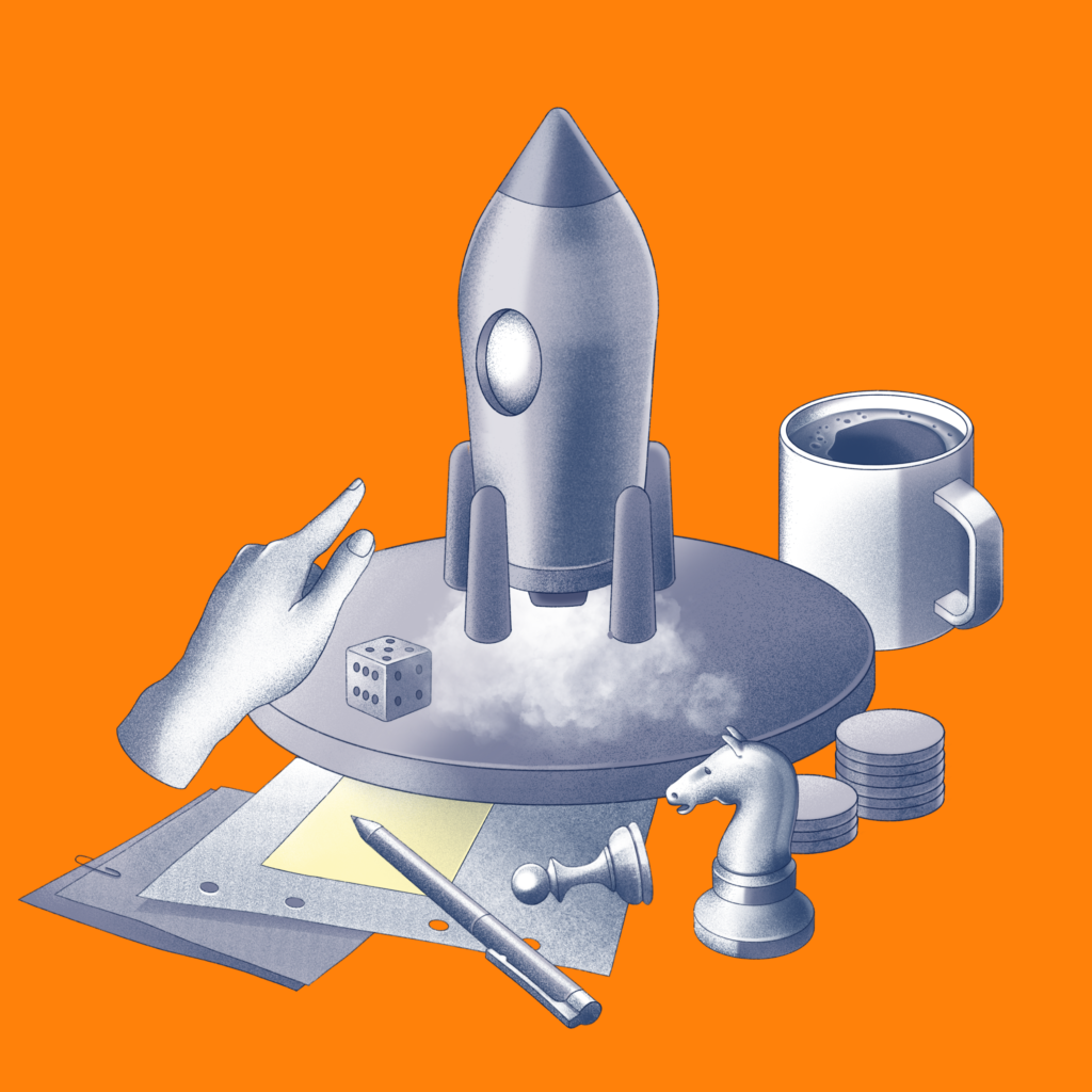 business startup project launch with rocket symbol2