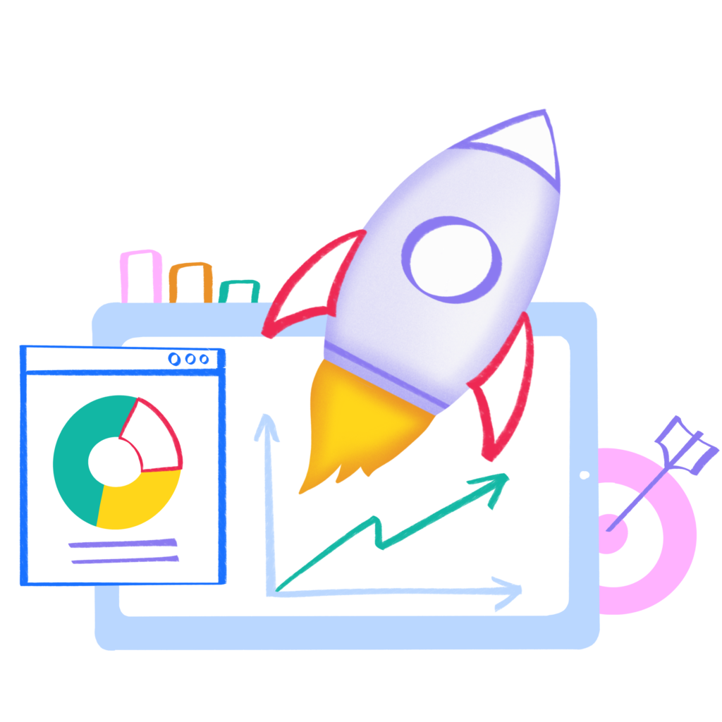start up rocket with statistics apps open 1